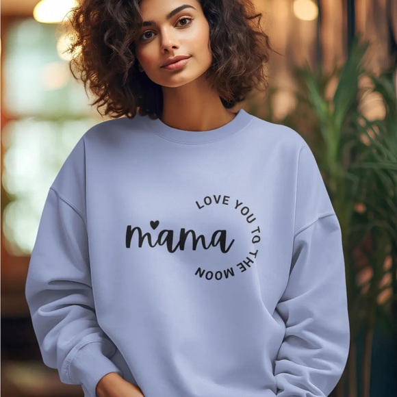Obsessed! Show off your love Love You to The Moon Sweatshirt cotton blend - Picture 2 of 2